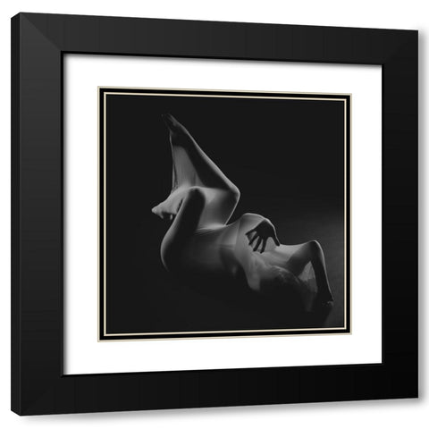 The Net Black Modern Wood Framed Art Print with Double Matting by Yang, James