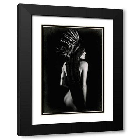 Agora - Homage To Hypatia Black Modern Wood Framed Art Print with Double Matting by Bousca, Bogdan