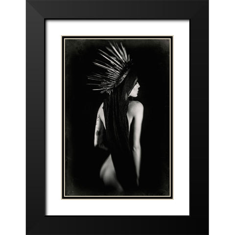 Agora - Homage To Hypatia Black Modern Wood Framed Art Print with Double Matting by Bousca, Bogdan