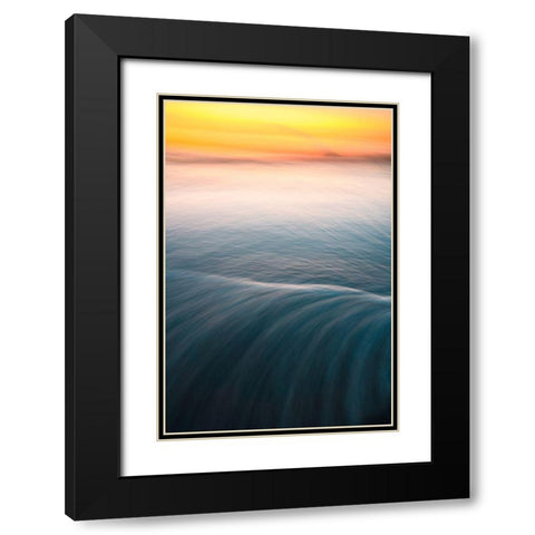 Dance In The Sea Black Modern Wood Framed Art Print with Double Matting by Luo, Jana