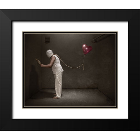 My Only One Black Modern Wood Framed Art Print with Double Matting by Damsten, Petri