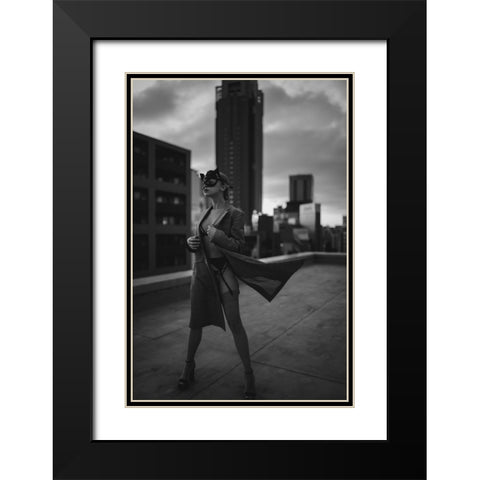 Gotham Black Modern Wood Framed Art Print with Double Matting by Ishibashi, Jun