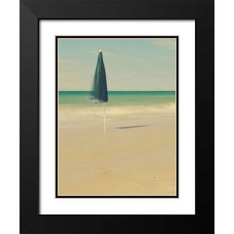 The Green Umbrella Black Modern Wood Framed Art Print with Double Matting by Della Latta, Massimo