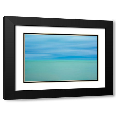 Calm Waters Black Modern Wood Framed Art Print with Double Matting by Merritt, Susan