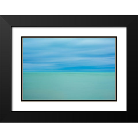 Calm Waters Black Modern Wood Framed Art Print with Double Matting by Merritt, Susan