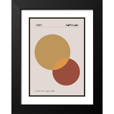 1989 Hoffman Black Modern Wood Framed Art Print with Double Matting by 1x Studio II