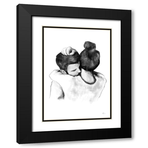 Comfort Black Modern Wood Framed Art Print with Double Matting by 1x Studio II