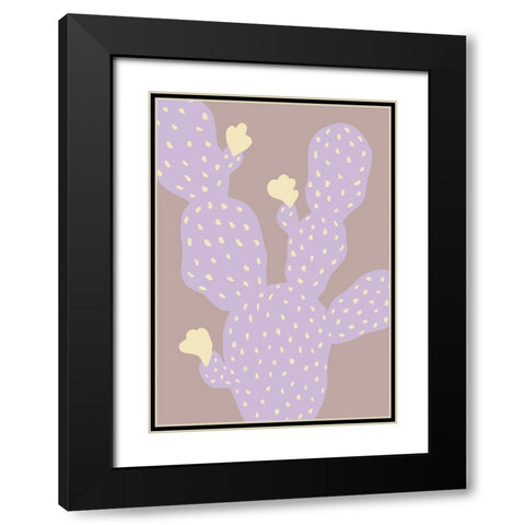Lilac Cactus Black Modern Wood Framed Art Print with Double Matting by 1x Studio