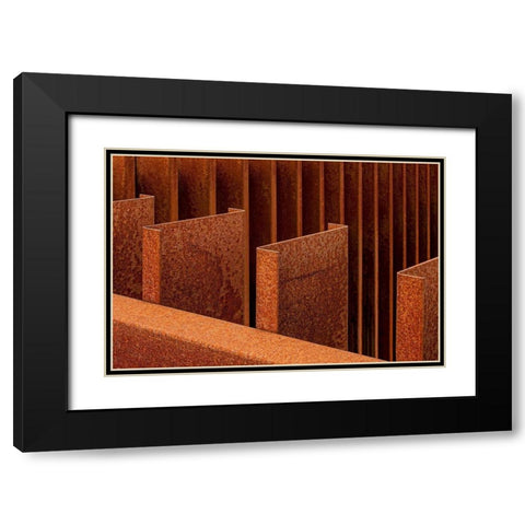 Finished With Steel Black Modern Wood Framed Art Print with Double Matting by Martin Annapileafotografie, Anita