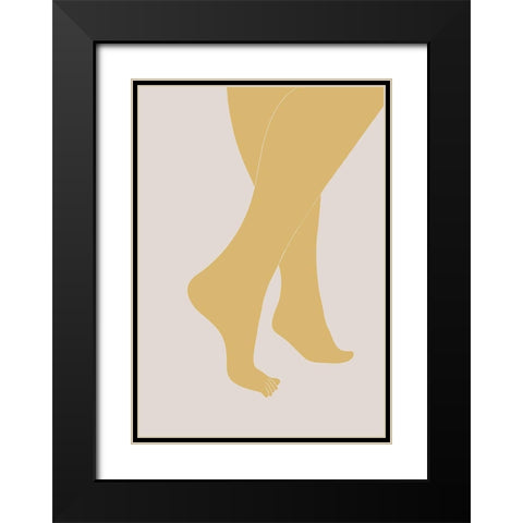 Tip Toe Black Modern Wood Framed Art Print with Double Matting by 1x Studio II