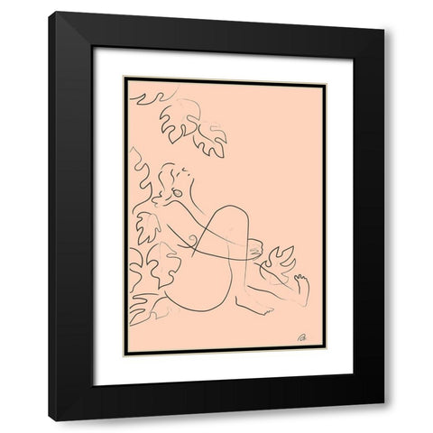 Embrace Nature Black Modern Wood Framed Art Print with Double Matting by 1x Studio II