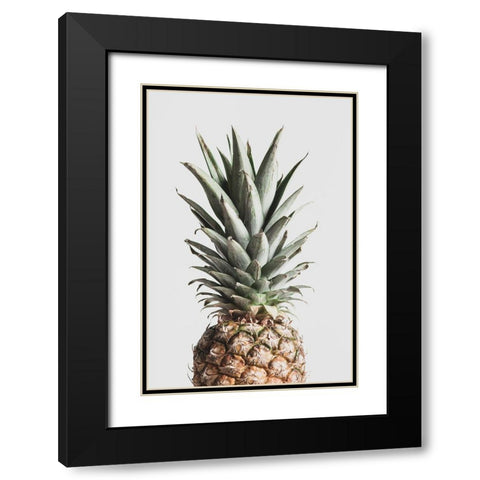 Pineapple Natural Black Modern Wood Framed Art Print with Double Matting by 1x Studio III