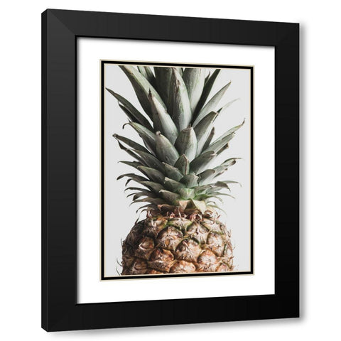 Pineapple Natural 03 Black Modern Wood Framed Art Print with Double Matting by 1x Studio III