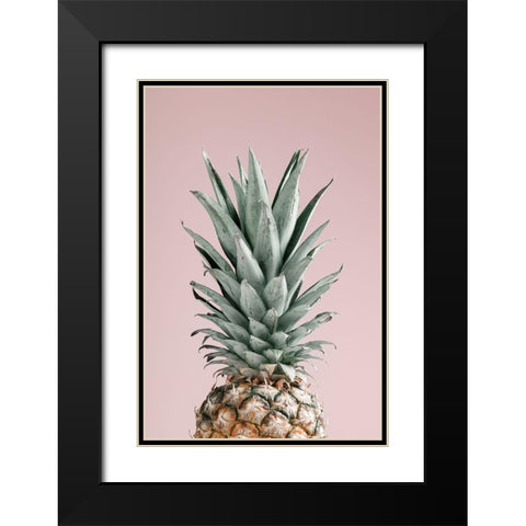 Pineapple Pink 02 Black Modern Wood Framed Art Print with Double Matting by 1x Studio III