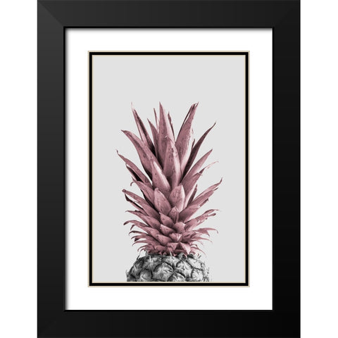 Pineapple Pink 04 Black Modern Wood Framed Art Print with Double Matting by 1x Studio III