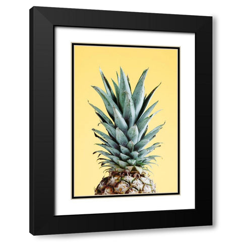 Pineapple Yellow 03 Black Modern Wood Framed Art Print with Double Matting by 1x Studio III