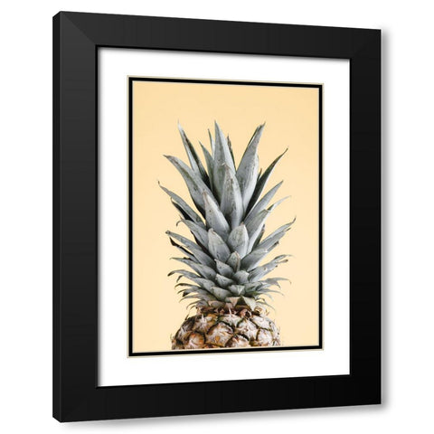 Pineapple Yellow 04 Black Modern Wood Framed Art Print with Double Matting by 1x Studio III