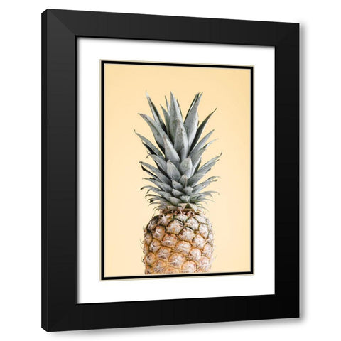 Pineapple Yellow 05 Black Modern Wood Framed Art Print with Double Matting by 1x Studio III
