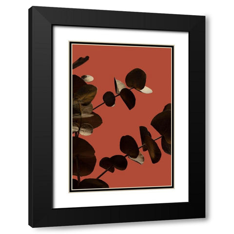 Eucalyptus Gold Rust 02 Black Modern Wood Framed Art Print with Double Matting by 1x Studio III