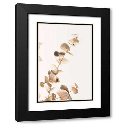 Eucalyptus Gold No 03 Black Modern Wood Framed Art Print with Double Matting by 1x Studio III