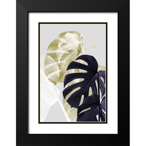 Monstera Creative 06 Black Modern Wood Framed Art Print with Double Matting by 1x Studio III