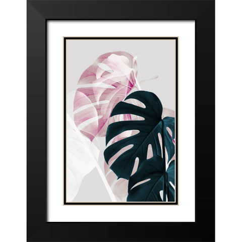 Monstera Creative 08 Black Modern Wood Framed Art Print with Double Matting by 1x Studio III