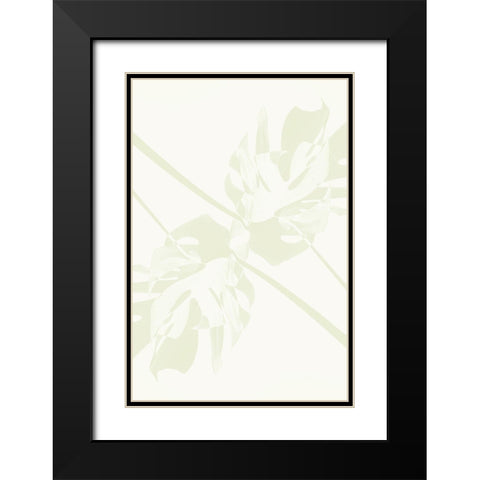 Monstera Kaleidoscope 04 Black Modern Wood Framed Art Print with Double Matting by 1x Studio III