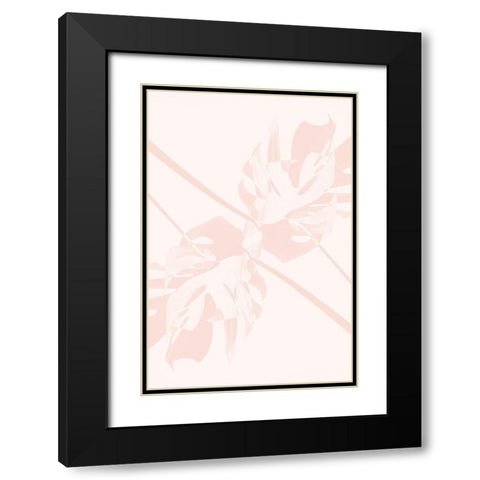 Monstera Kaleidoscope 05 Black Modern Wood Framed Art Print with Double Matting by 1x Studio III