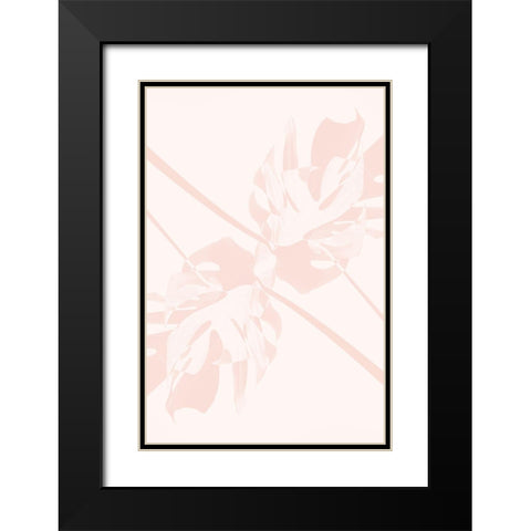 Monstera Kaleidoscope 05 Black Modern Wood Framed Art Print with Double Matting by 1x Studio III