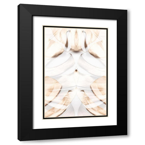 Monstera Gold 12 Black Modern Wood Framed Art Print with Double Matting by 1x Studio III