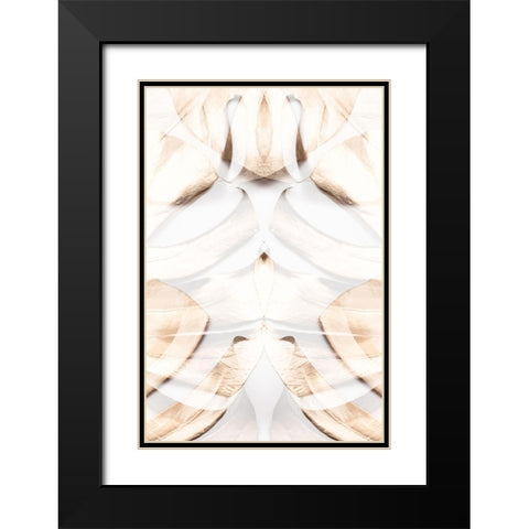 Monstera Gold 12 Black Modern Wood Framed Art Print with Double Matting by 1x Studio III