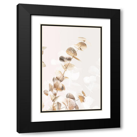 Eucalyptus Creative Gold 02 Black Modern Wood Framed Art Print with Double Matting by 1x Studio III