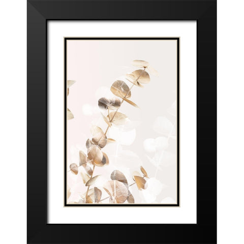 Eucalyptus Creative Gold 02 Black Modern Wood Framed Art Print with Double Matting by 1x Studio III