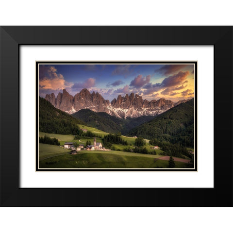 Chiesa Di Santa Maddalena Black Modern Wood Framed Art Print with Double Matting by Riml, Ludwig