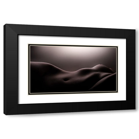Bodyscape Black Modern Wood Framed Art Print with Double Matting by Li Causi, Gianluca