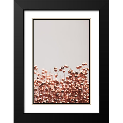 Dried Grass Copper 04 Black Modern Wood Framed Art Print with Double Matting by 1x Studio III
