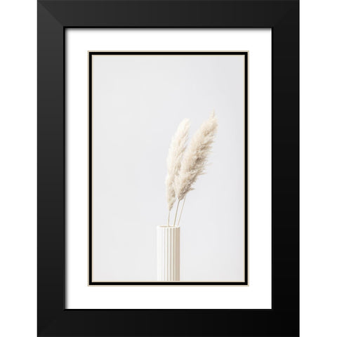 Pampas Grass Grey 10 Black Modern Wood Framed Art Print with Double Matting by 1x Studio III