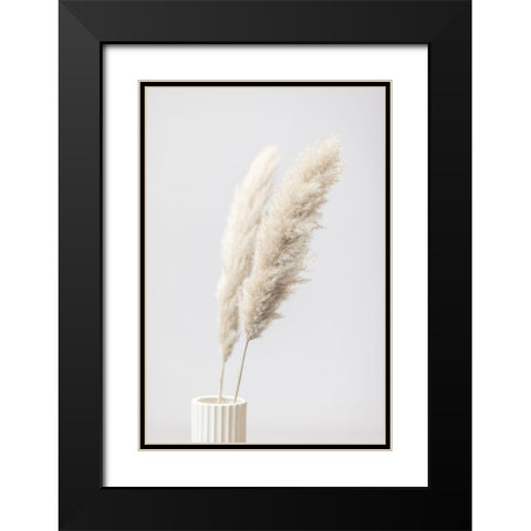 Pampas Grass Grey 11 Black Modern Wood Framed Art Print with Double Matting by 1x Studio III