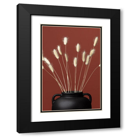 Bunny Grass Vase Black Modern Wood Framed Art Print with Double Matting by 1x Studio III