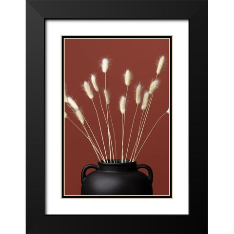 Bunny Grass Vase Black Modern Wood Framed Art Print with Double Matting by 1x Studio III