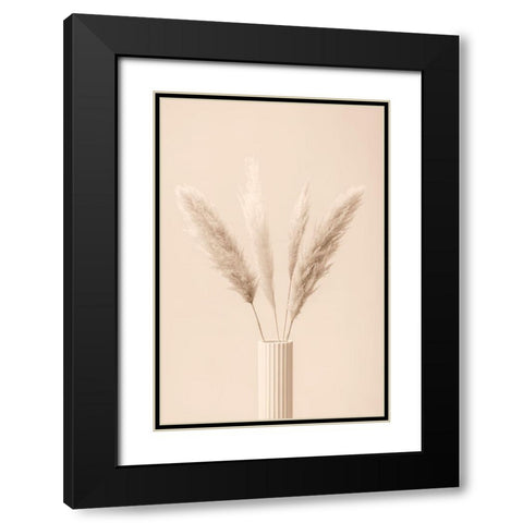 Pampas Grass Beige 09 Black Modern Wood Framed Art Print with Double Matting by 1x Studio III
