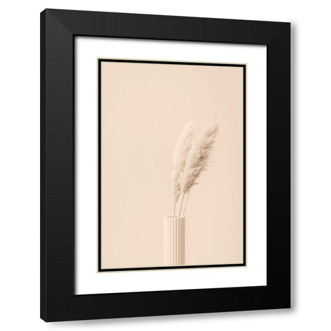 Pampas Grass Beige 12 Black Modern Wood Framed Art Print with Double Matting by 1x Studio III