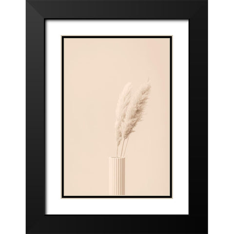 Pampas Grass Beige 12 Black Modern Wood Framed Art Print with Double Matting by 1x Studio III