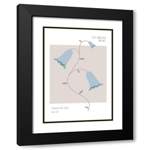 Bluebells Studio Bac Black Modern Wood Framed Art Print with Double Matting by 1x Studio II