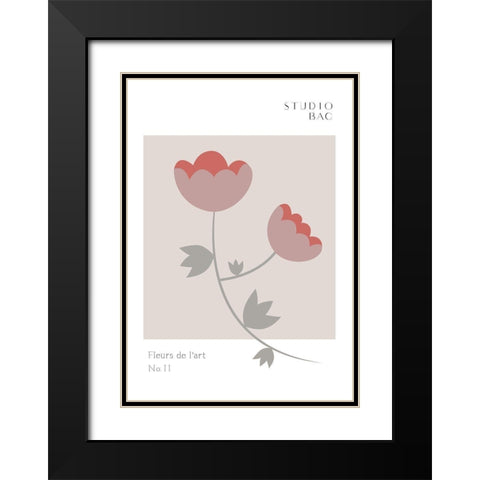 Roses Studio Bac Black Modern Wood Framed Art Print with Double Matting by 1x Studio II
