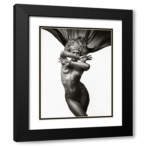 Thorn. Series Flowers Black Modern Wood Framed Art Print with Double Matting by Nazarov, Mark