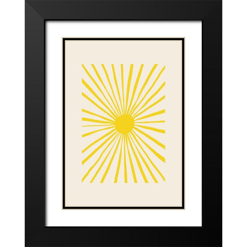 The Sun Black Modern Wood Framed Art Print with Double Matting by 1x Studio