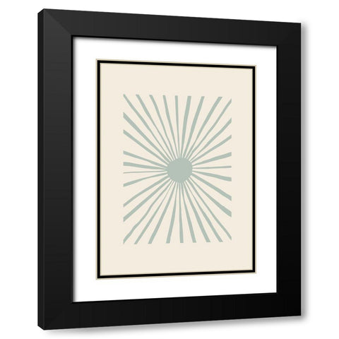 The Sun Grey Black Modern Wood Framed Art Print with Double Matting by 1x Studio