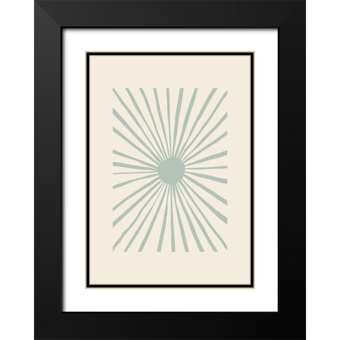 The Sun Grey Black Modern Wood Framed Art Print with Double Matting by 1x Studio