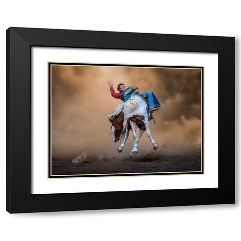 Hanging Five Black Modern Wood Framed Art Print with Double Matting by Ma, Frank